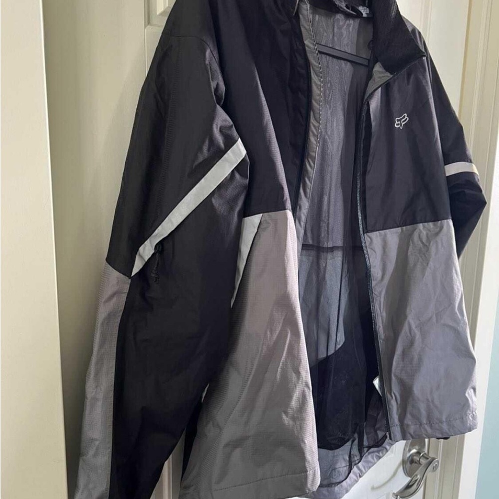 Fox Black and Gray Windbreaker Weather-Resistant Jacket